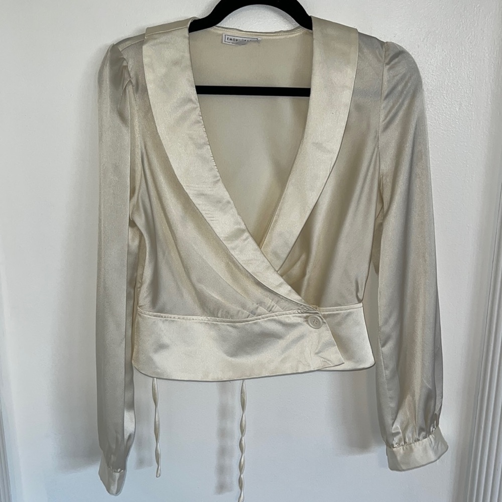 Off white silky blouse size small